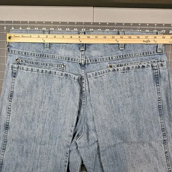 Wrangler Retro Jeans 38x31 Relaxed Boot Cut Cowboy Western Grunge Light Wash - Picture 11 of 14